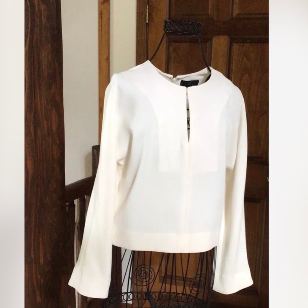 J. Crew Ivory Long Sleeve Blouse